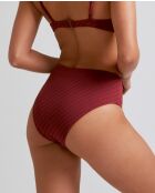 Slip bikini bordeaux a vita alta