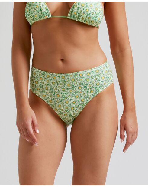 Lupita Slip mit hoher Taille und grünem Hintergrund