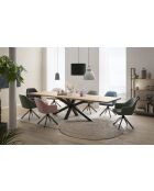 Table hudson en chêne massif huilé naturelle - 100x4x50 cm