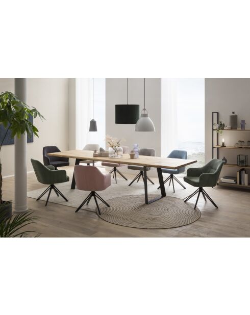 Table hudson en chêne massif huilé naturelle - 100x4x50 cm