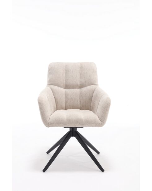 Lot de 2 fauteuils New lars beiges - 61x90x66 cm