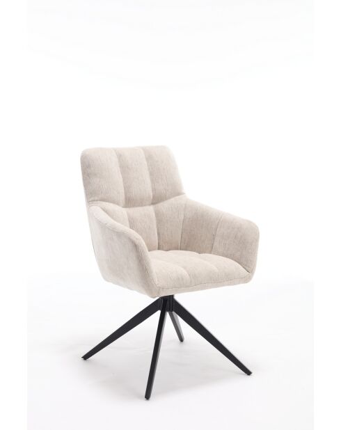 Lot de 2 fauteuils New lars beiges - 61x90x66 cm