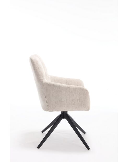 Lot de 2 fauteuils New lars beiges - 61x90x66 cm