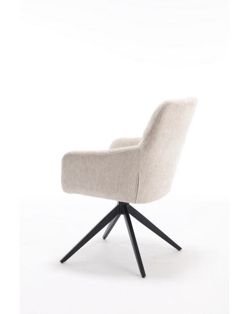 Lot de 2 fauteuils New lars beiges - 61x90x66 cm