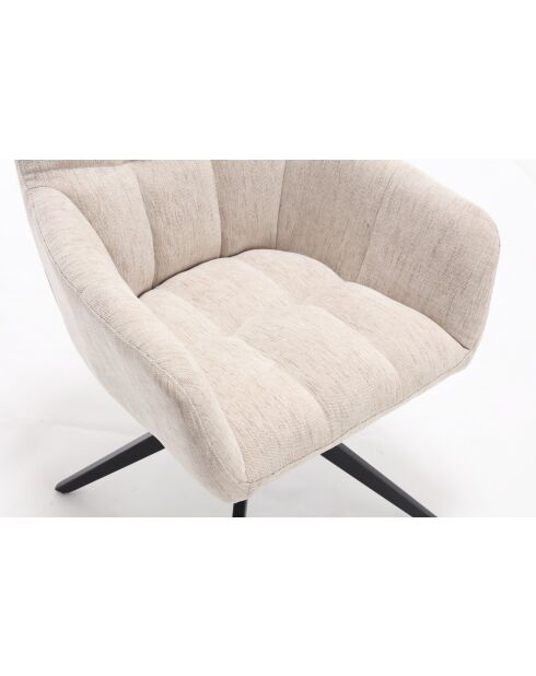 Lot de 2 fauteuils New lars beiges - 61x90x66 cm