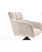 Lot de 2 fauteuils New lars beiges - 61x90x66 cm