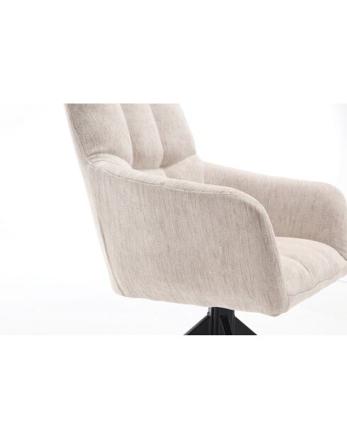 Lot de 2 fauteuils New lars beiges - 61x90x66 cm