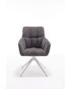 Lot de 2 fauteuils New lars gris clair - 61x90x66 cm