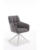 Lot de 2 fauteuils New lars gris clair - 61x90x66 cm