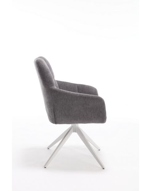 Lot de 2 fauteuils New lars gris clair - 61x90x66 cm
