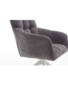 Lot de 2 fauteuils New lars gris clair - 61x90x66 cm