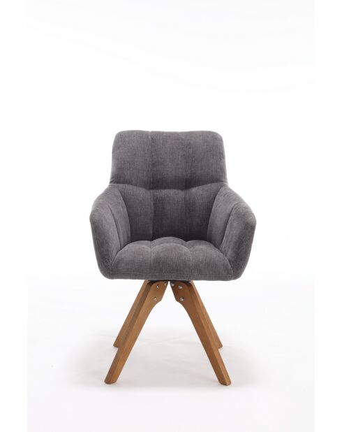 Lot de 2 fauteuils New lars gris clair - 61x90x66 cm