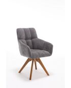 Lot de 2 fauteuils New lars gris clair - 61x90x66 cm