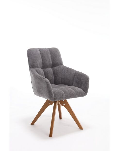 Lot de 2 fauteuils New lars gris clair - 61x90x66 cm