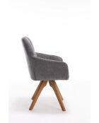 Lot de 2 fauteuils New lars gris clair - 61x90x66 cm
