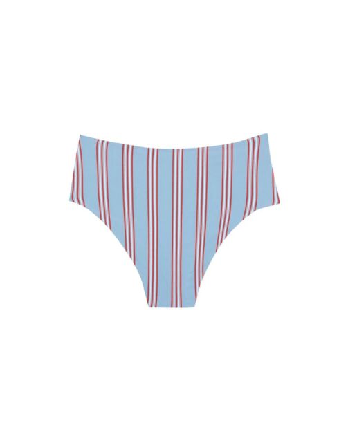 Braguita de bikini de cintura alta a rayas azules Comporta