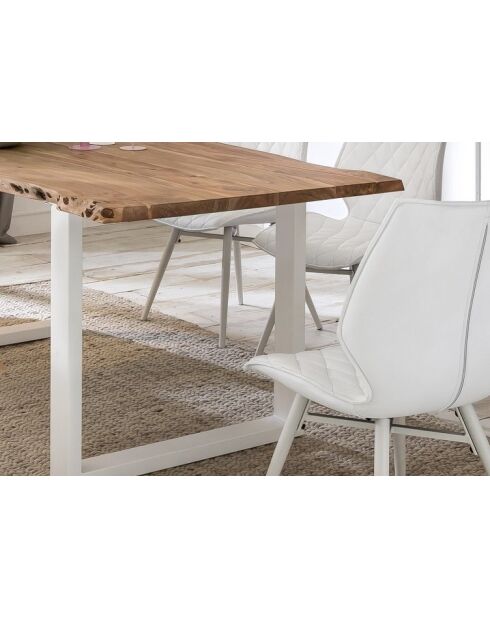 Table acacia massif naturelle - 160x77x90 cm