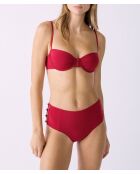 Braguita de bikini roja de cintura alta