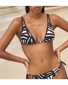 Triangel-BH ohne Bügel und ohne Schale ESPE LHO bedruckt schwarz weiß