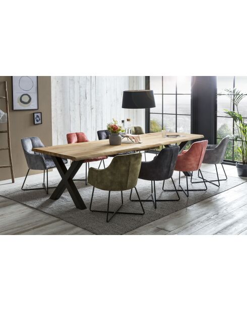 Table chêne massif huilé naturelle - 260x77x100 cm