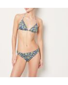 Salinas blaugrüner bedruckter Triangel-BH ohne Schale