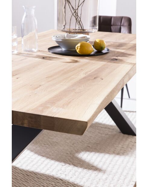 Table chêne massif huilé naturelle - 260x77x100 cm