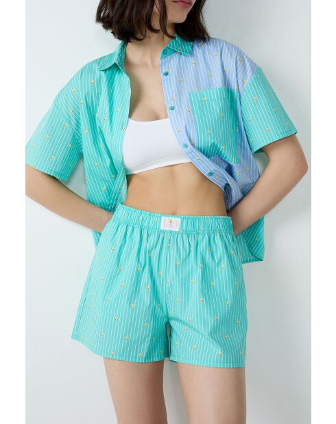 Blauwe gestreepte korte broek van Vahe