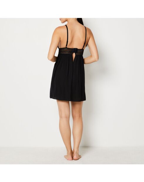 Crush schwarzes Nachthemd mit Schal