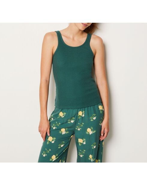 Camiseta sin mangas Charline verde abeto