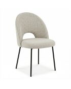 Lot de 2 chaises Alex gris clair - 49x83x53 cm