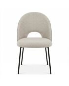 Lot de 2 chaises Alex gris clair - 49x83x53 cm