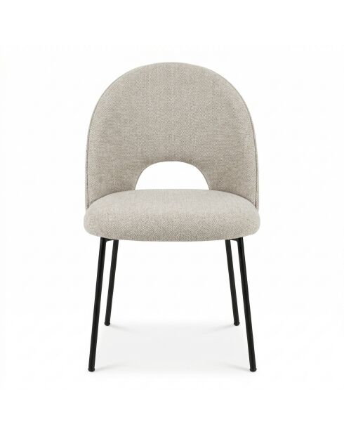 Lot de 2 chaises Alex gris clair - 49x83x53 cm