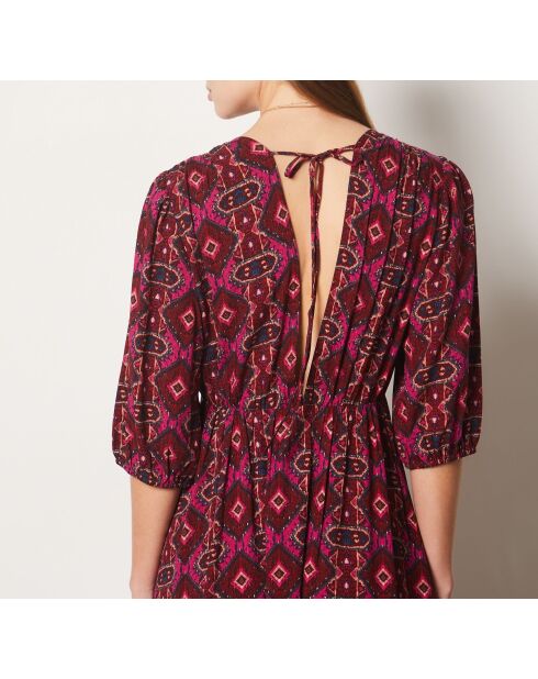 Bonnie-Kleid mit lila Hintergrunddruck