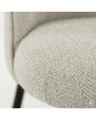 Lot de 2 chaises Alex gris clair - 49x83x53 cm