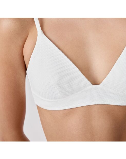 Reggiseno a triangolo bianco Begur senza ferretto e senza scocca