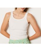 Camiseta sin mangas Charline blanca