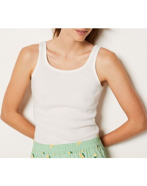 Camiseta sin mangas Charline blanca