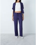 Pantaloni Beryl con stampa blu verde