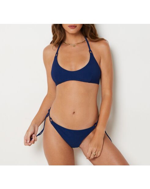 Middernachtblauw bikinibroekje met strik Waimea
