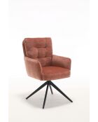 Lot de 2 fauteuils Saint Tropez rouille - 60x92x67 cm