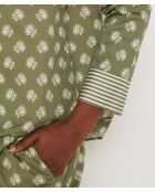 Florisches grünes Hemd