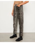 Leonardo broek met beige print