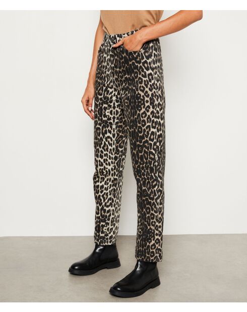 Leonardo broek met beige print