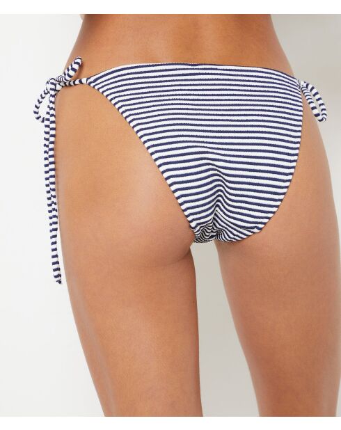Mahalo wit gestreept marineblauw bikinibroekje