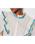 Geborduurd ecru overhemd van vanim