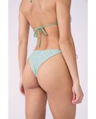 Brasilianische Bikinihose Fic Anchusa, bedruckt auf weißem Hintergrund