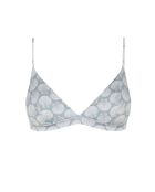 Sportieve bikinitop in zeeschelpgrijs