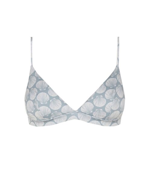Sportieve bikinitop in zeeschelpgrijs