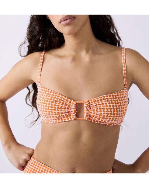 Bandeau-bh zonder beugel en met dunne schelp Nova oranje