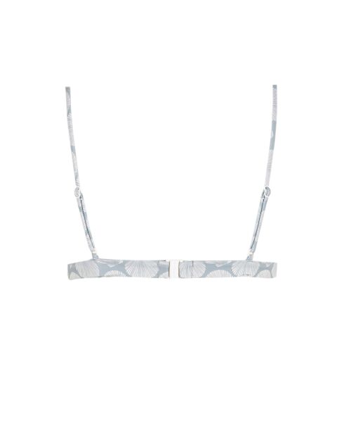 Sportieve bikinitop in zeeschelpgrijs